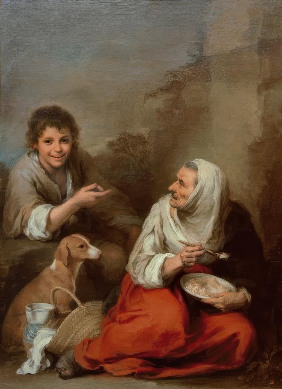Vieille femme moquée par un garçon - Bartolomé Esteban Murillo