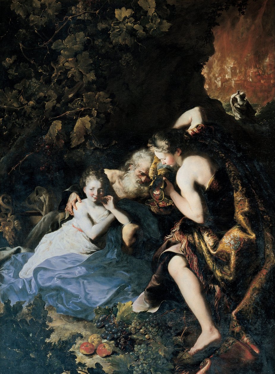 Loth enivré par ses filles - Bartolomeo Guidobono