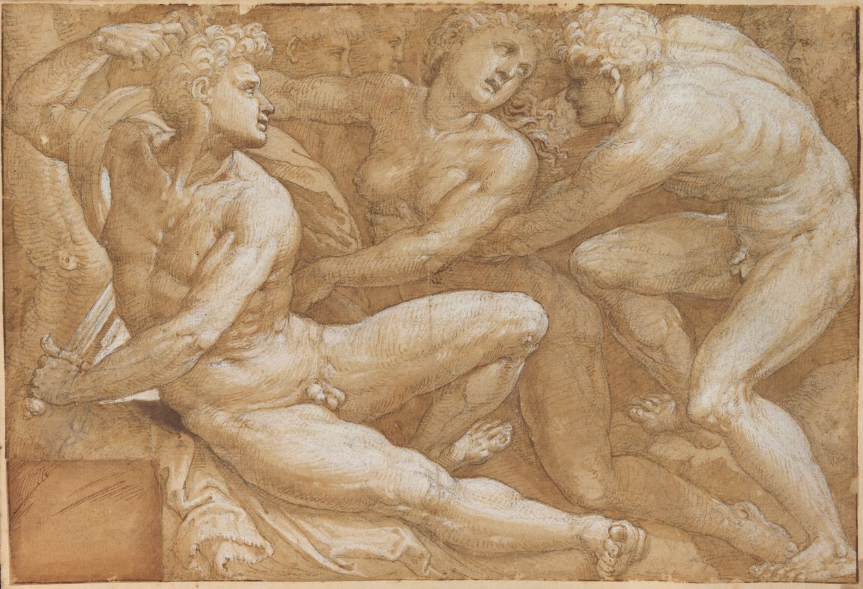 Scène mythologique Enlèvement des Sabines - Bartolomeo Neroni