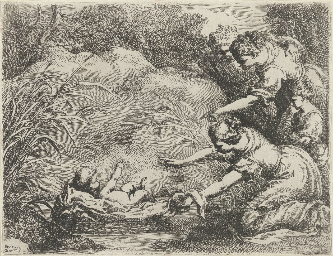 Moïse sauvé du Nil - Bartolomeo Biscaino