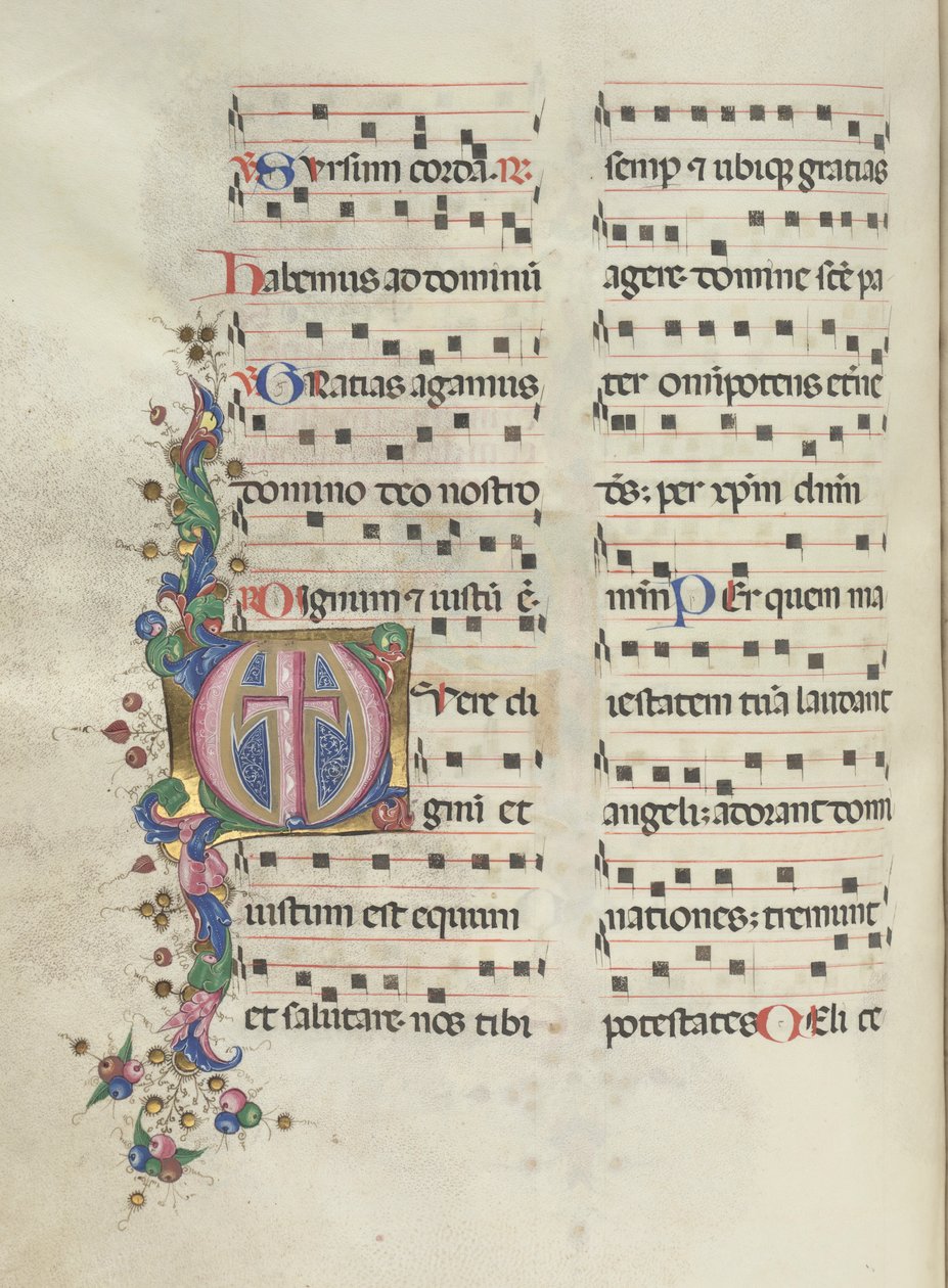 Missale: Fol. 183v: Croix, Feuillage - Bartolomeo Caporali