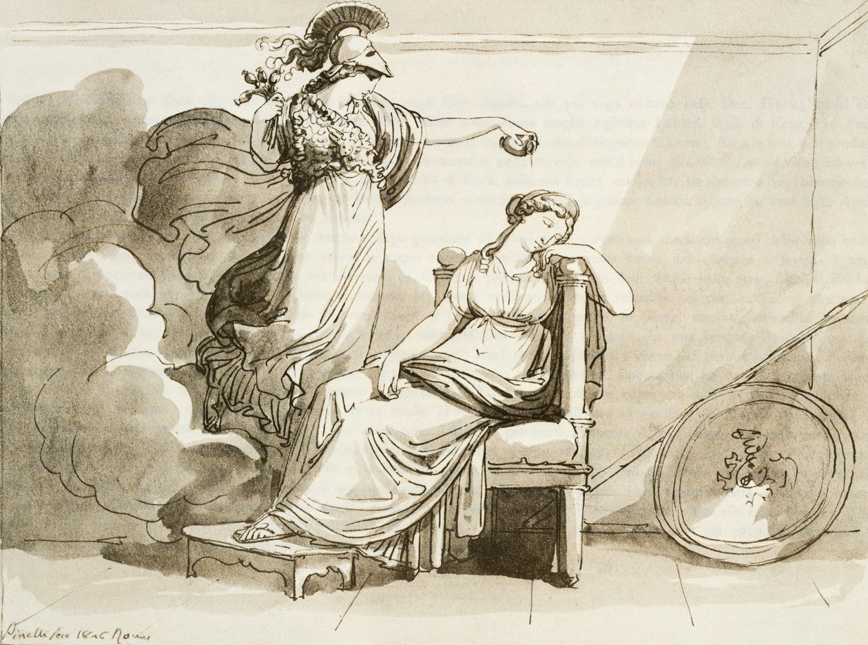 Pénélope embellie par Minerve - Bartolomeo Pinelli