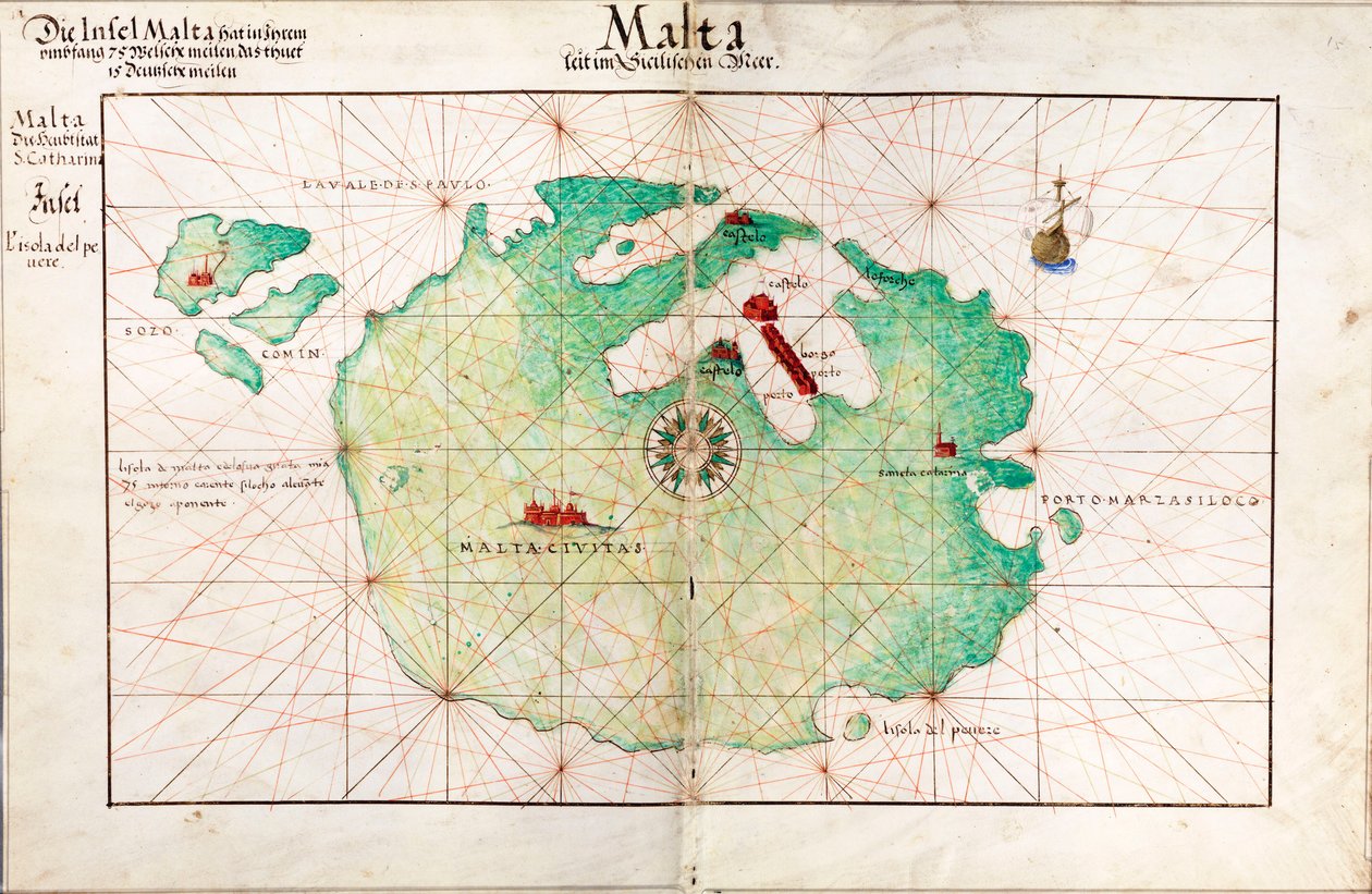 Carte de Malte - Battista Agnese