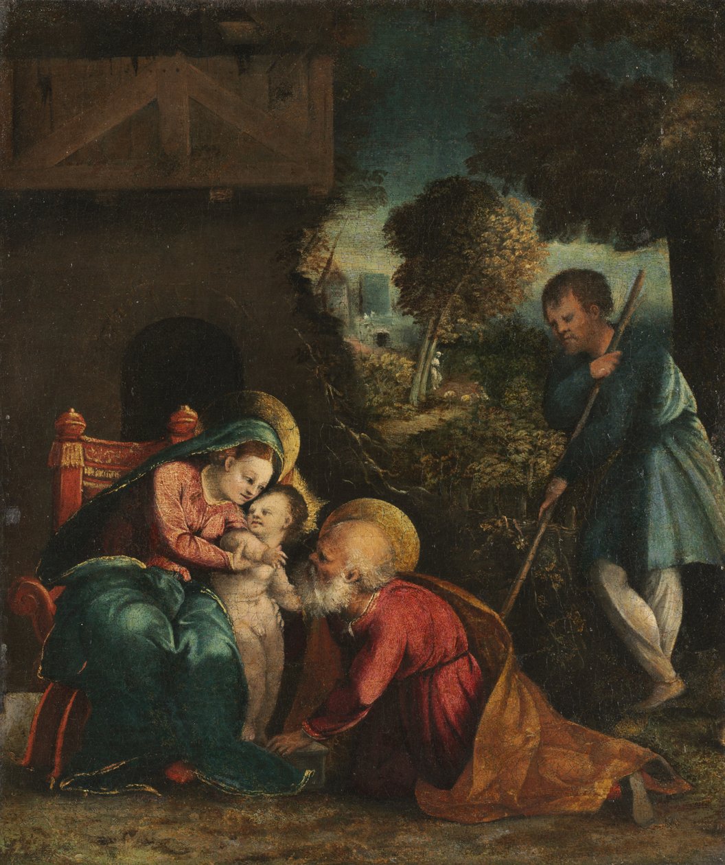 Sainte Famille avec un berger, début des années 1520 - Battista Dossi