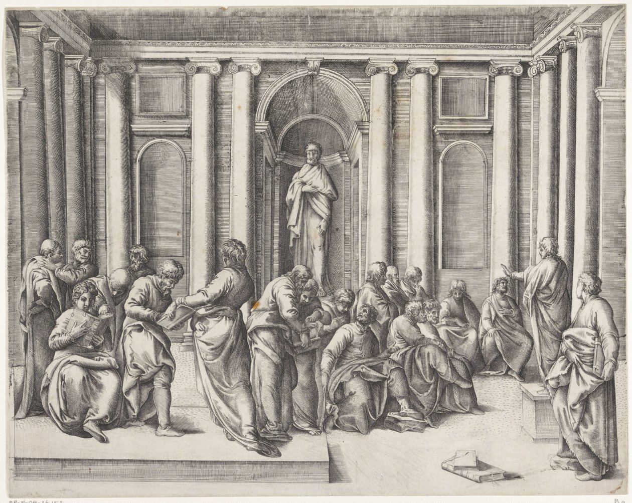 Christ parmi les scribes dans le temple - Battista Franco