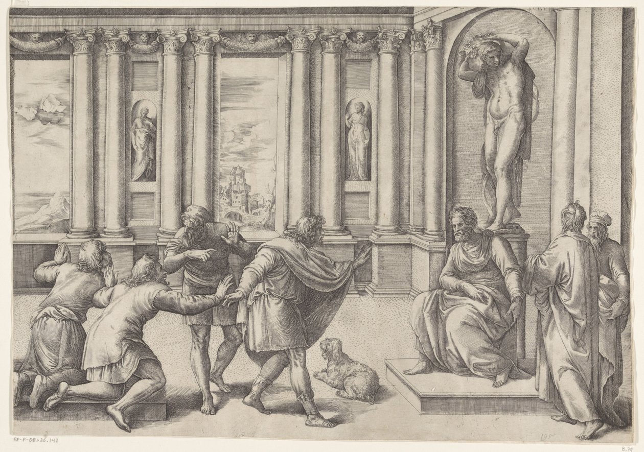 Hommes en audience - Battista Franco