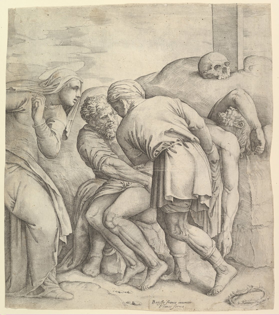 La Mise au tombeau - Battista Franco Veneziano