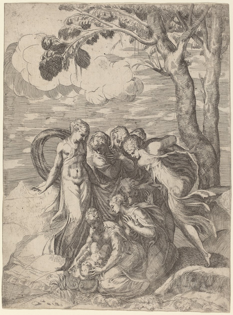 La Découverte de Moïse, années 1540 - Battista del Moro