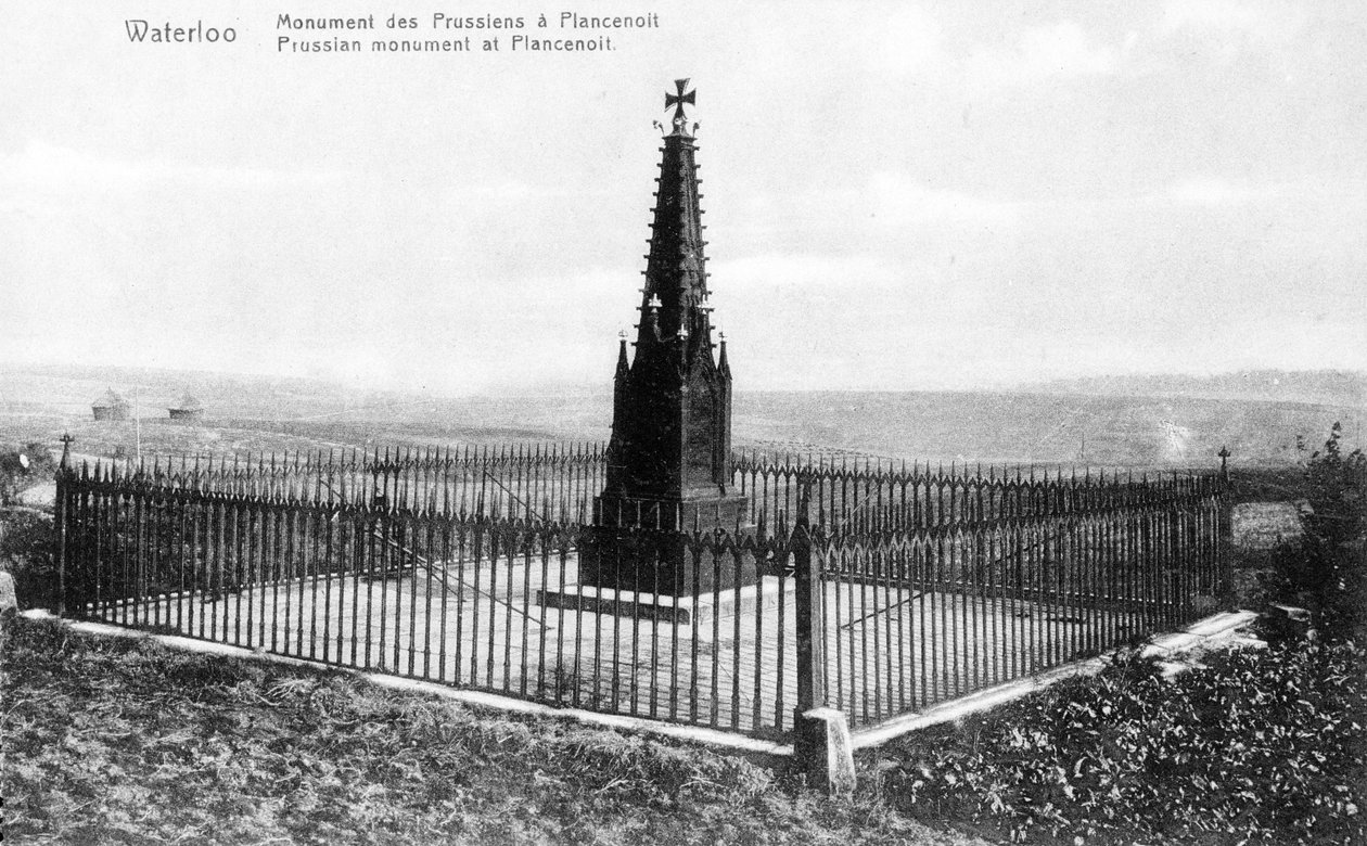 Le Mémorial prussien à Plancenoit, carte postale commémorative vers 1912 - Belgian Photographer