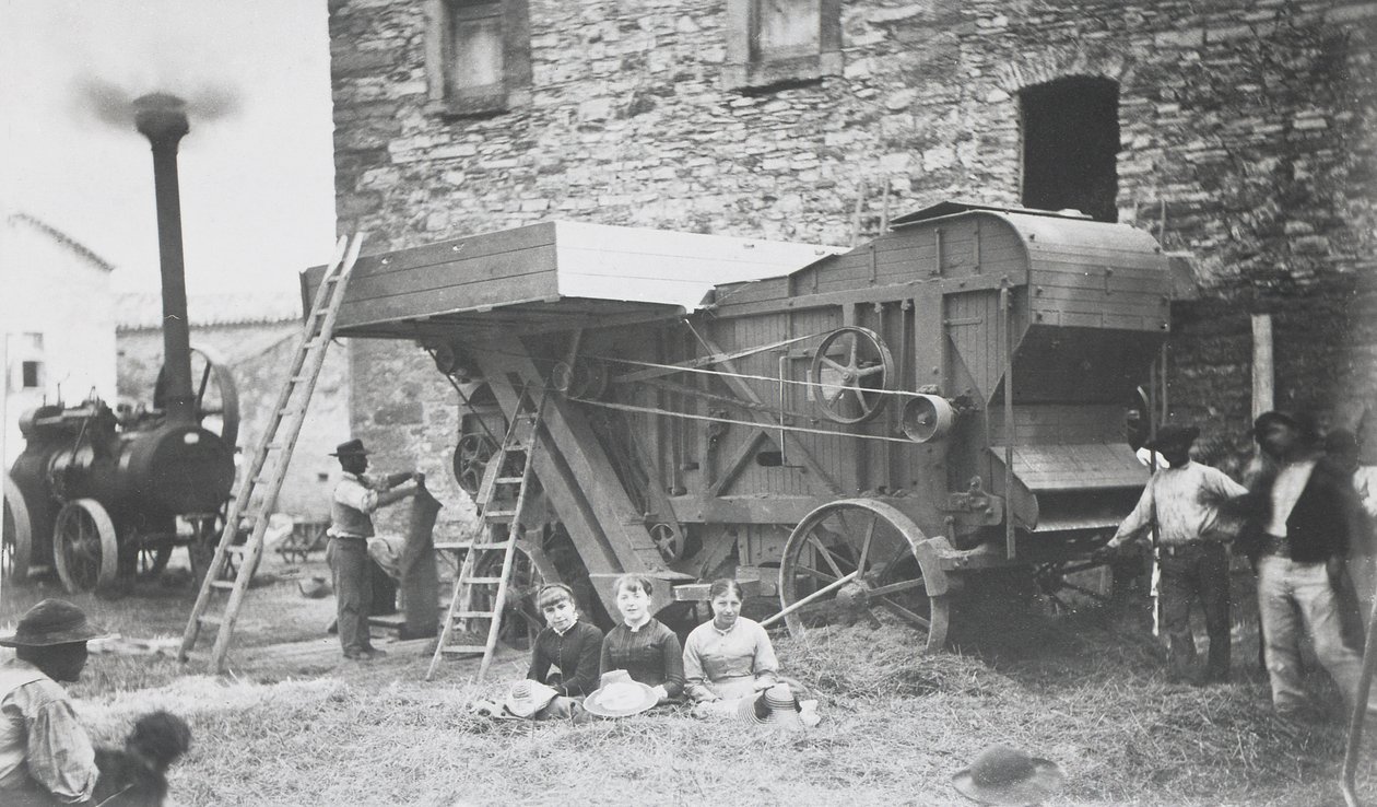 Machine à battre à vapeur, Mons, 1883 - Belgian Photographer