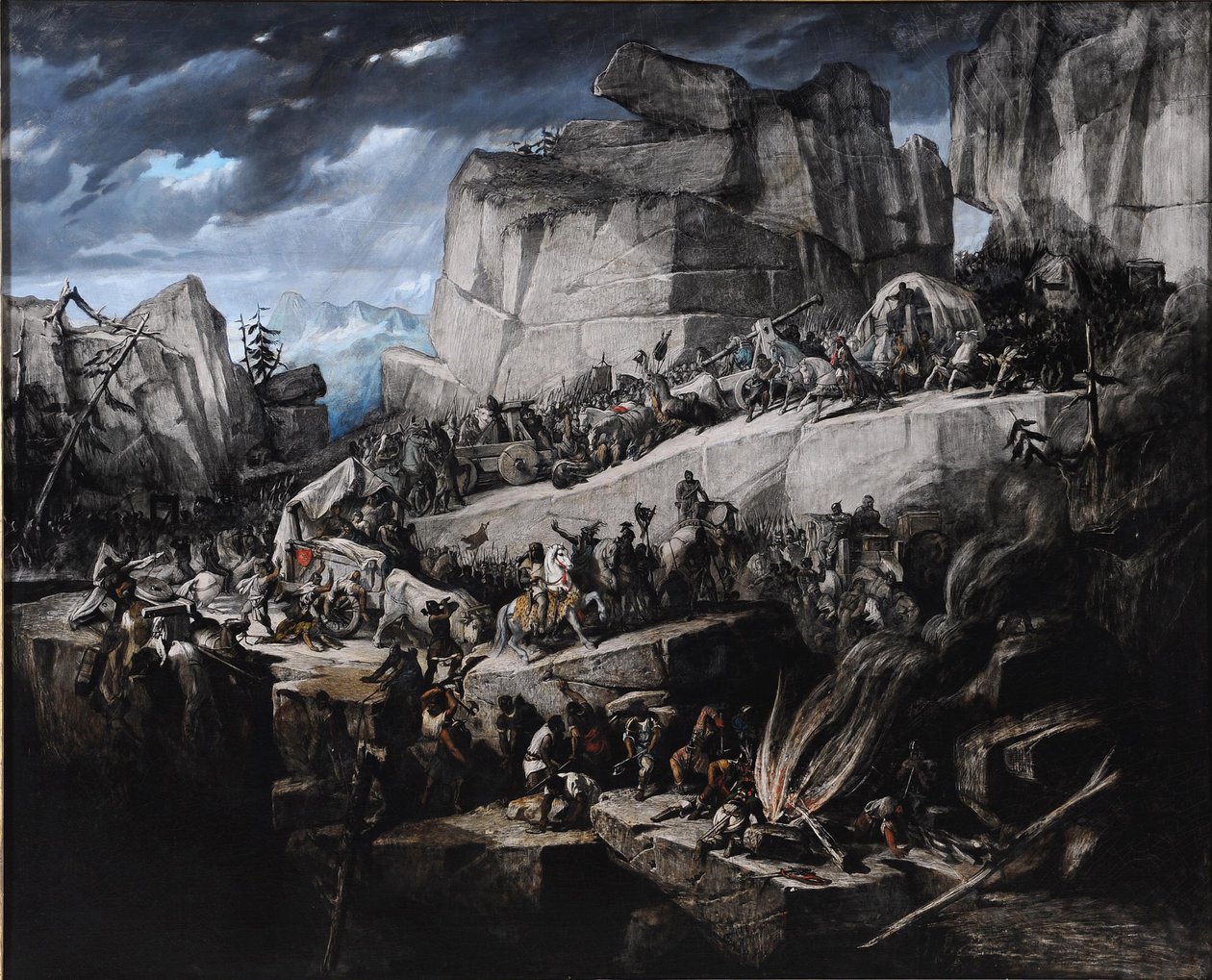 Hannibal traverse les Alpes - Benedict Masson