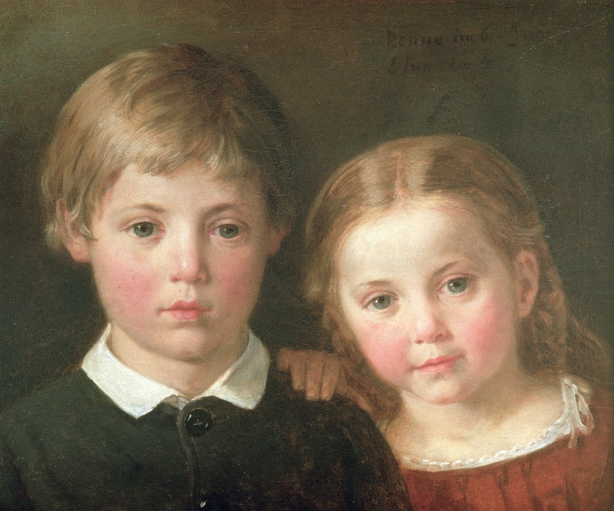 Benno six ans et Elna, quatre ans, 1864 - Bengt Nordenberg