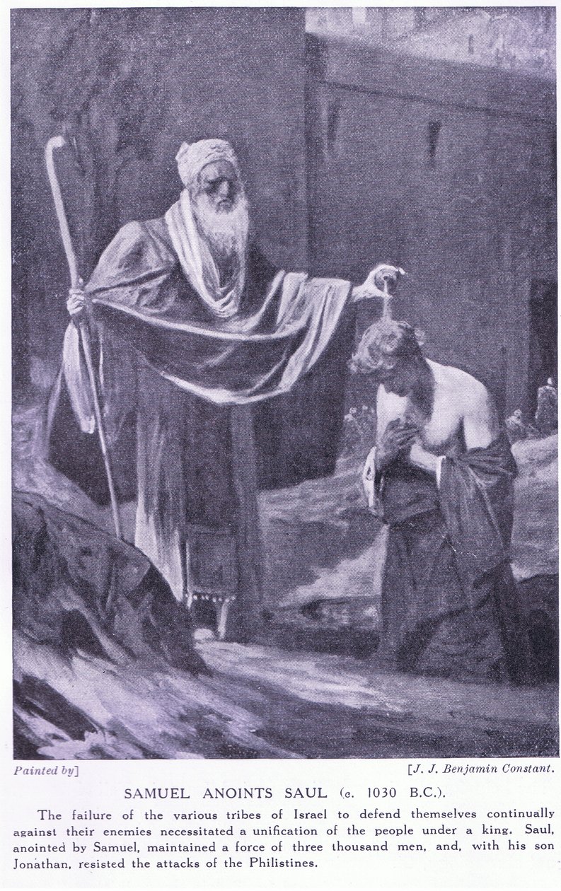 Samuel oint Saül vers 130 av. J.-C. - Jean Joseph Benjamin Constant