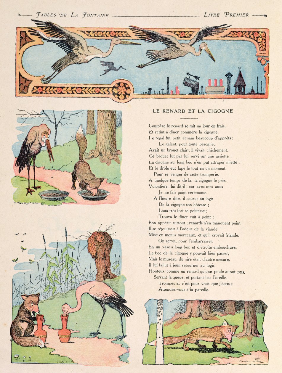 La Cigogne et le Renard, des 