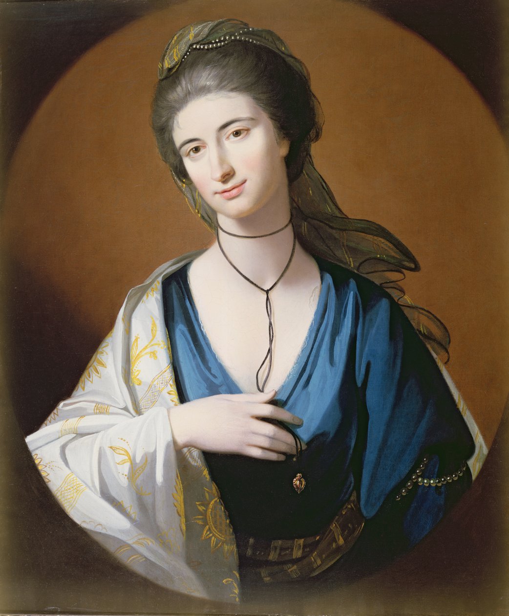 Mme Fall (une paire avec son mari) - Benjamin West