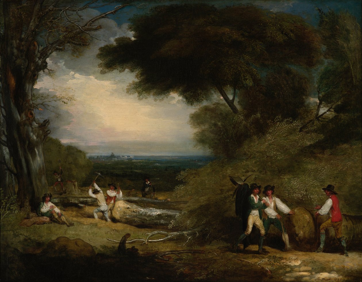 Bûcherons dans le parc de Windsor - Benjamin West