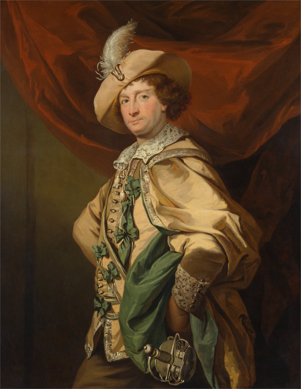 Henry Woodward en Petruchio dans Catherine et Petruchio, une version de Garrick de - Benjamin van der Gucht