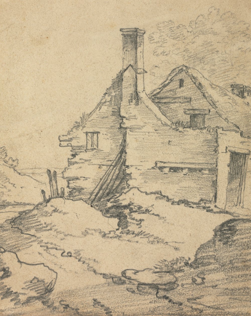 Maisons dans un paysage - Benjamin Barker