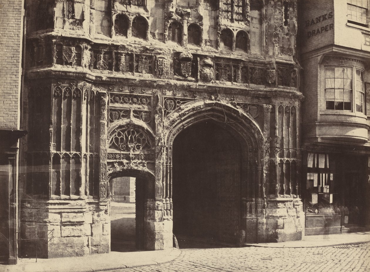 Porte de Christchurch, Canterbury, 1854, imprimé en 1857 - Benjamin Brecknell Turner