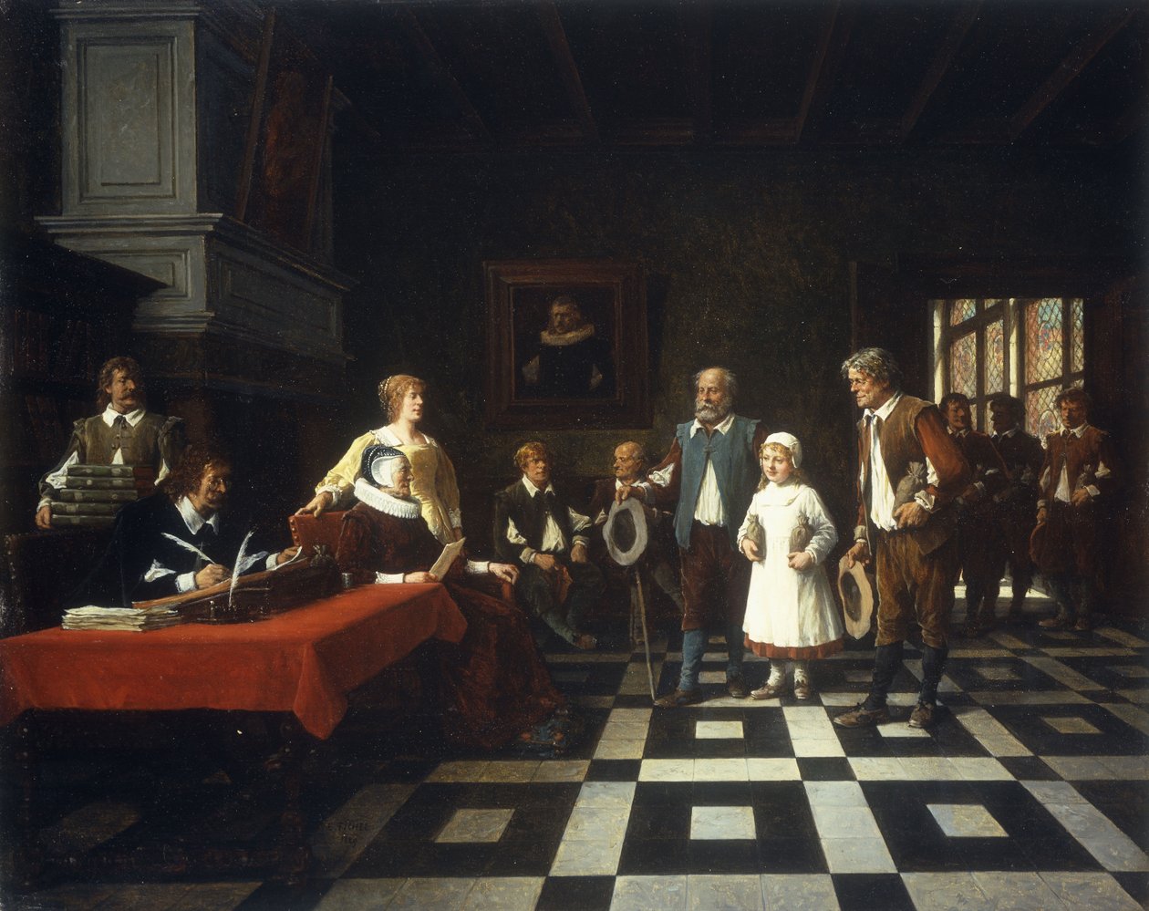 Chez le percepteur, 1889 - Benjamin Eugene Fichel