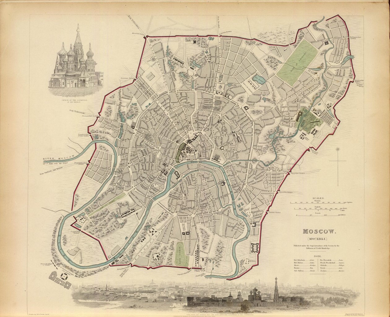 Plan de Moscou, 1836 - Benjamin Rees Davies