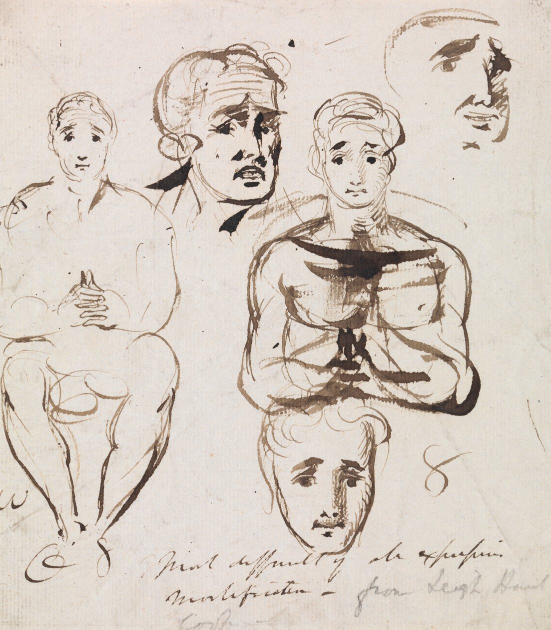 Étude des expressions faciales - Benjamin Robert Haydon