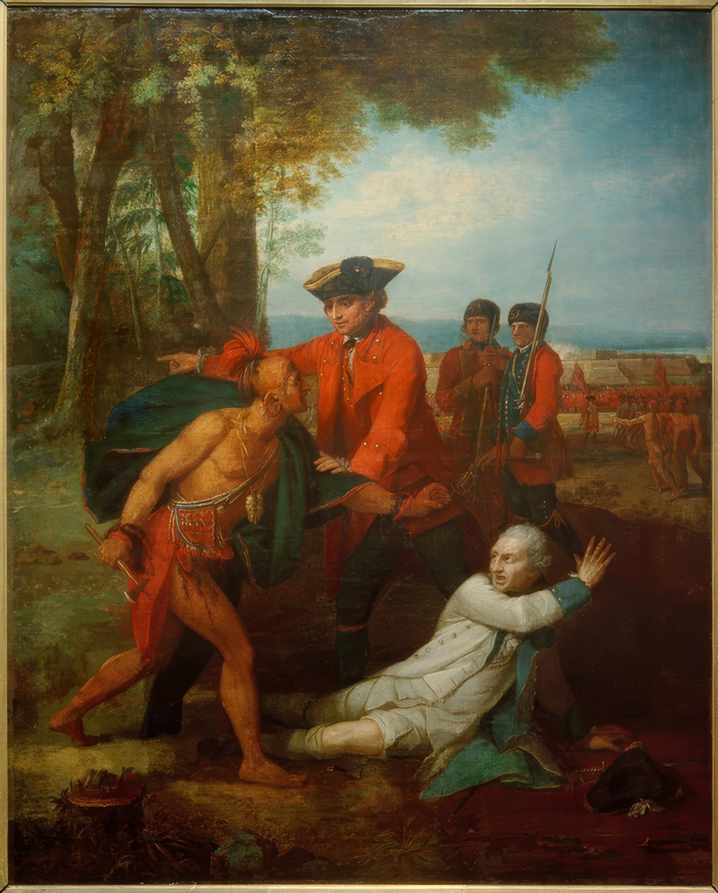 Le général Johnson sauve un officier - Benjamin West