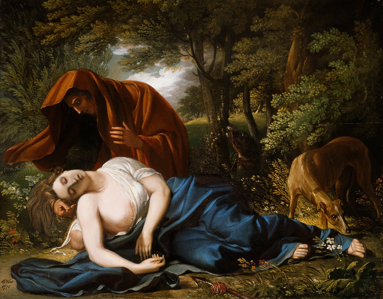 La mort de Procris - Benjamin West