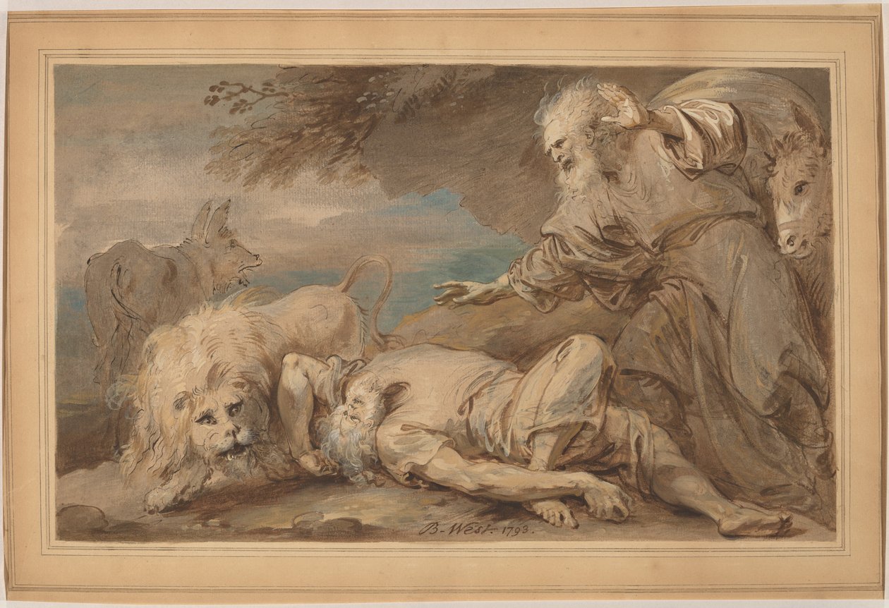 Le prophète désobéissant - Benjamin West