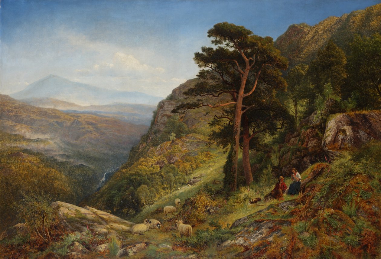 Sur les collines au-dessus de Betws-y-Coed, Pays de Galles - Benjamin Williams Leader