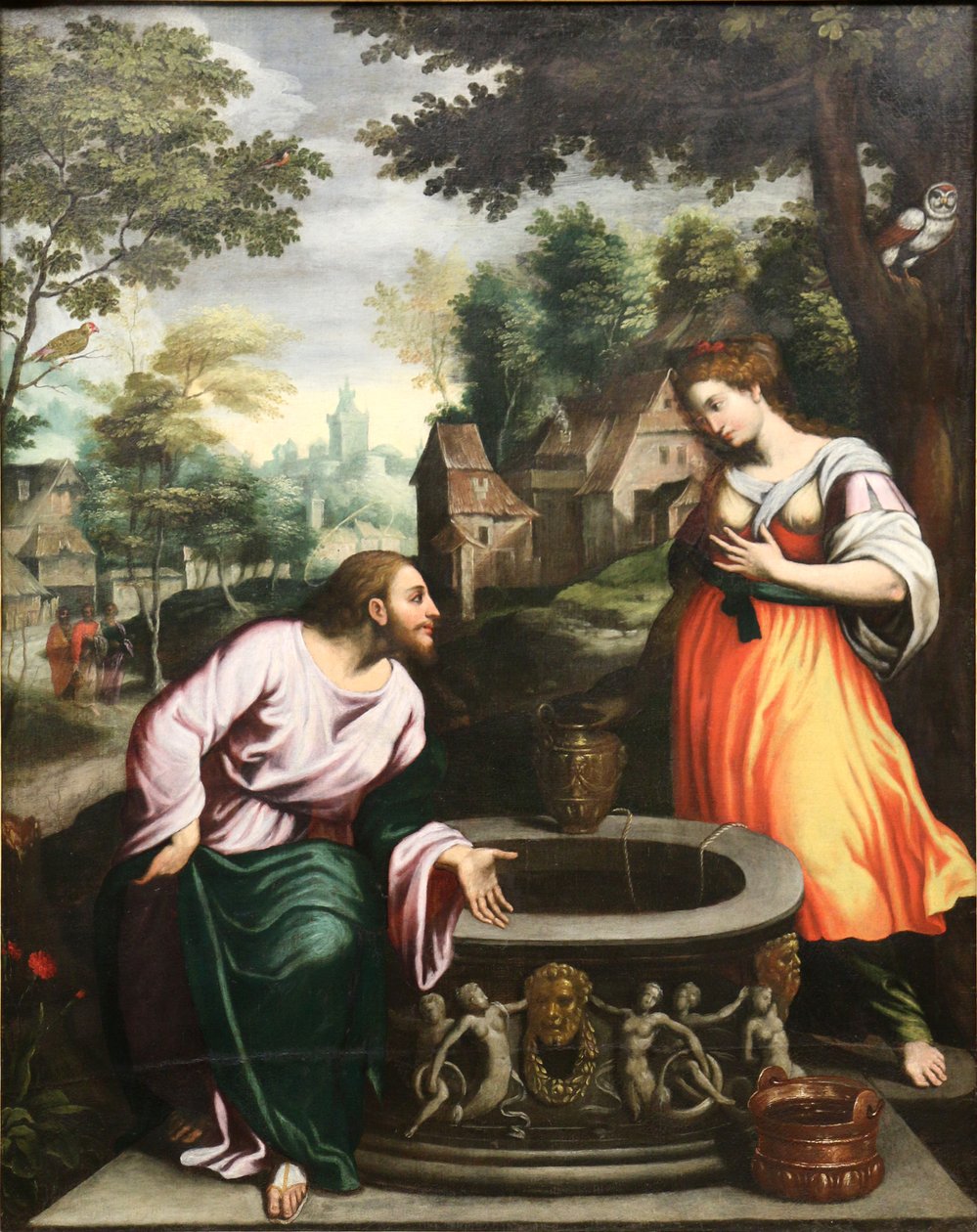 Jésus et la Samaritaine. - Benvenuto Tisi