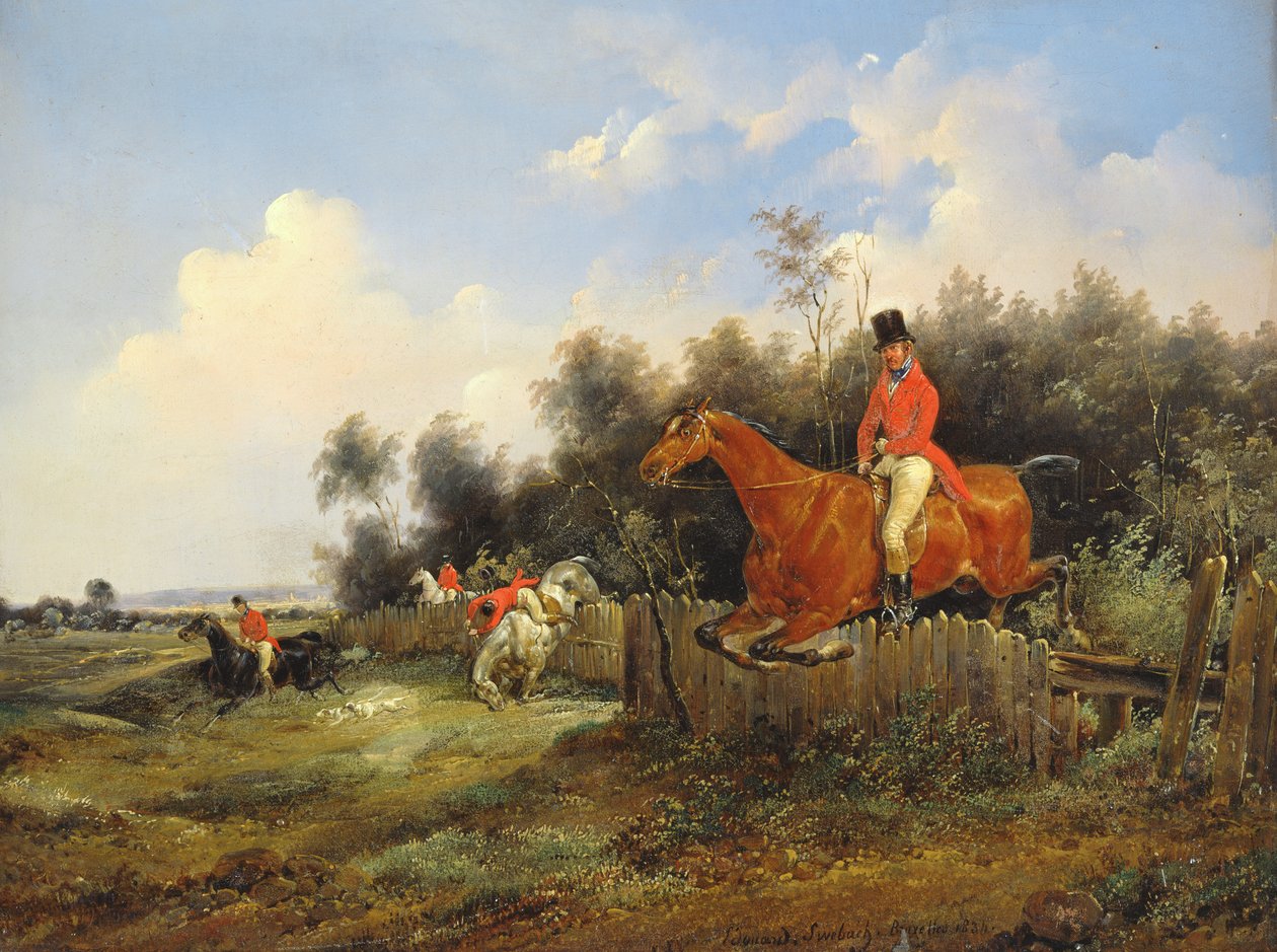 Scène de chasse - Bernard Edouard Swebach