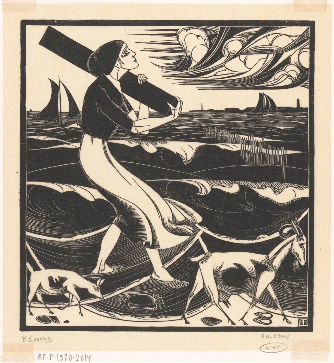 Plage - Bernard Essers (signed by artist)