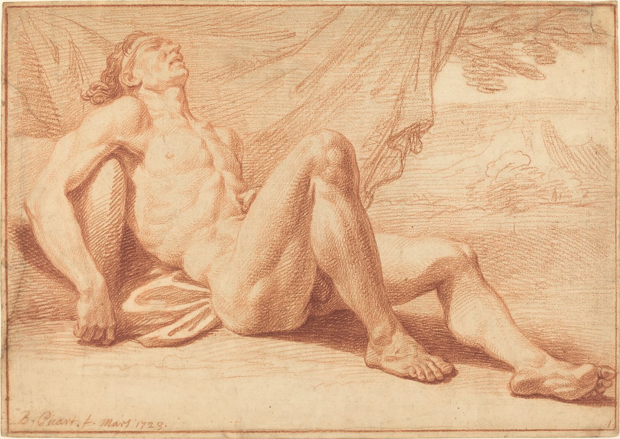 Un homme nu allongé - Bernard Picart