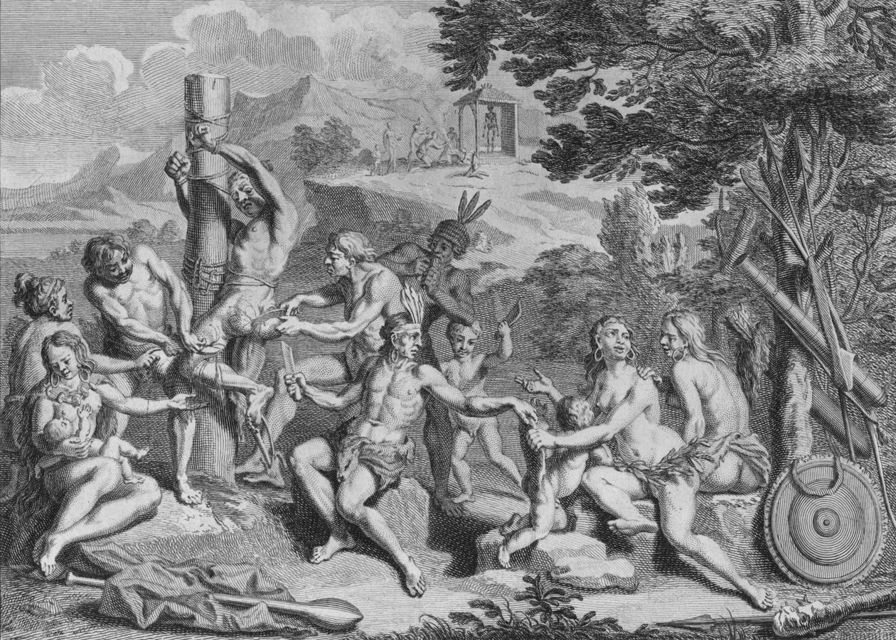 Captif sacrifié par les Antis, 1723 - Bernard Picart