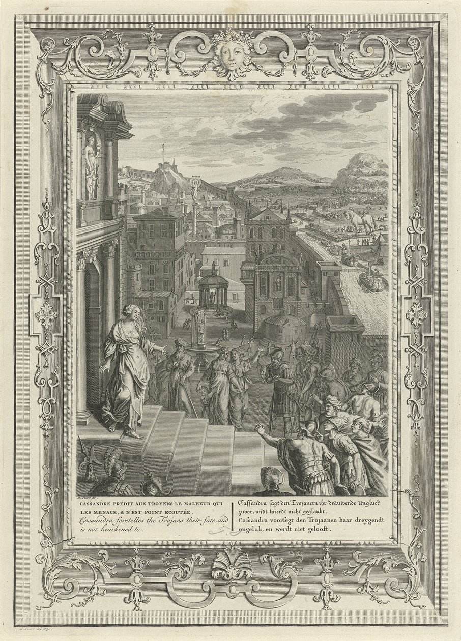 Cassandra prédit la chute de Troie, 1731 - Bernard Picart