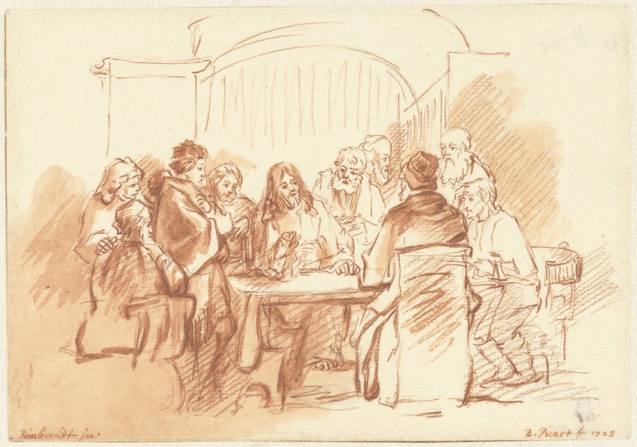 Christ avec les disciples à table - Bernard Picart