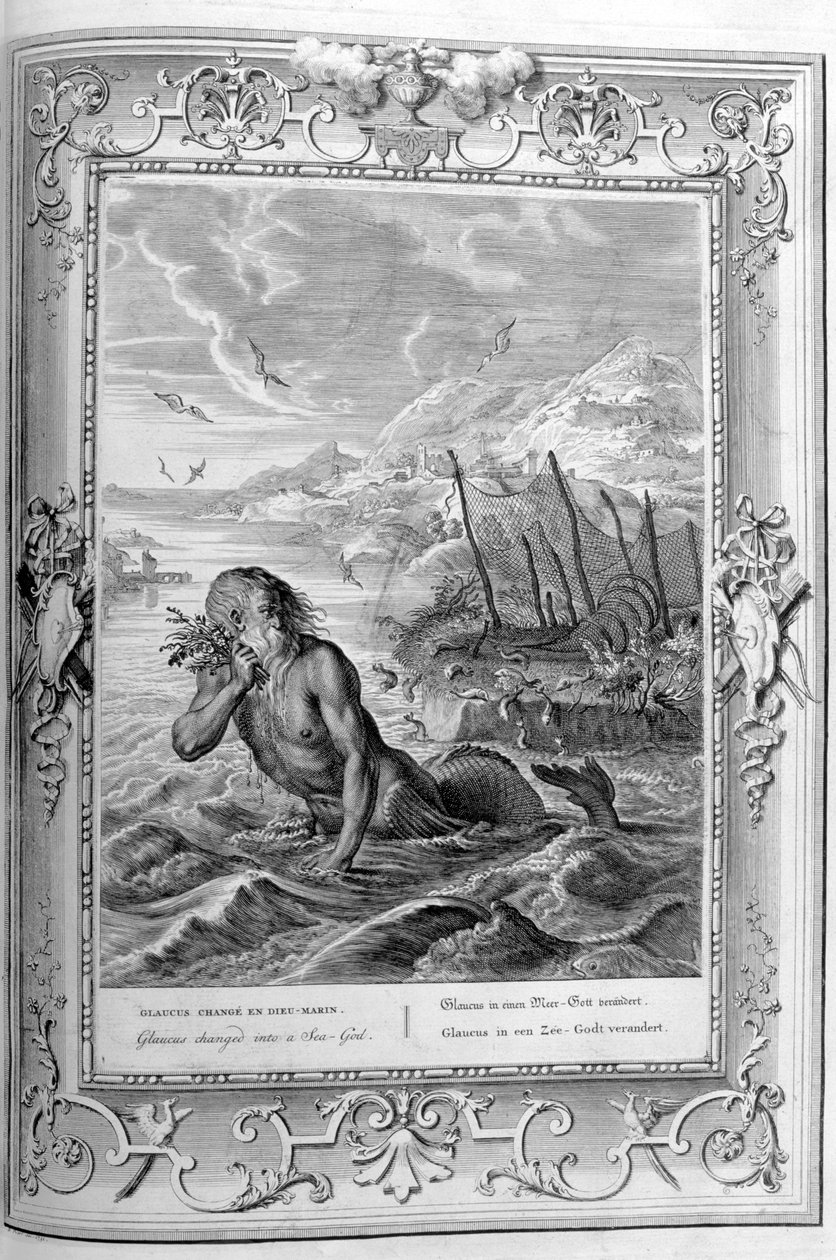 Glaucus transformé en dieu de la mer, 1733 - Bernard Picart