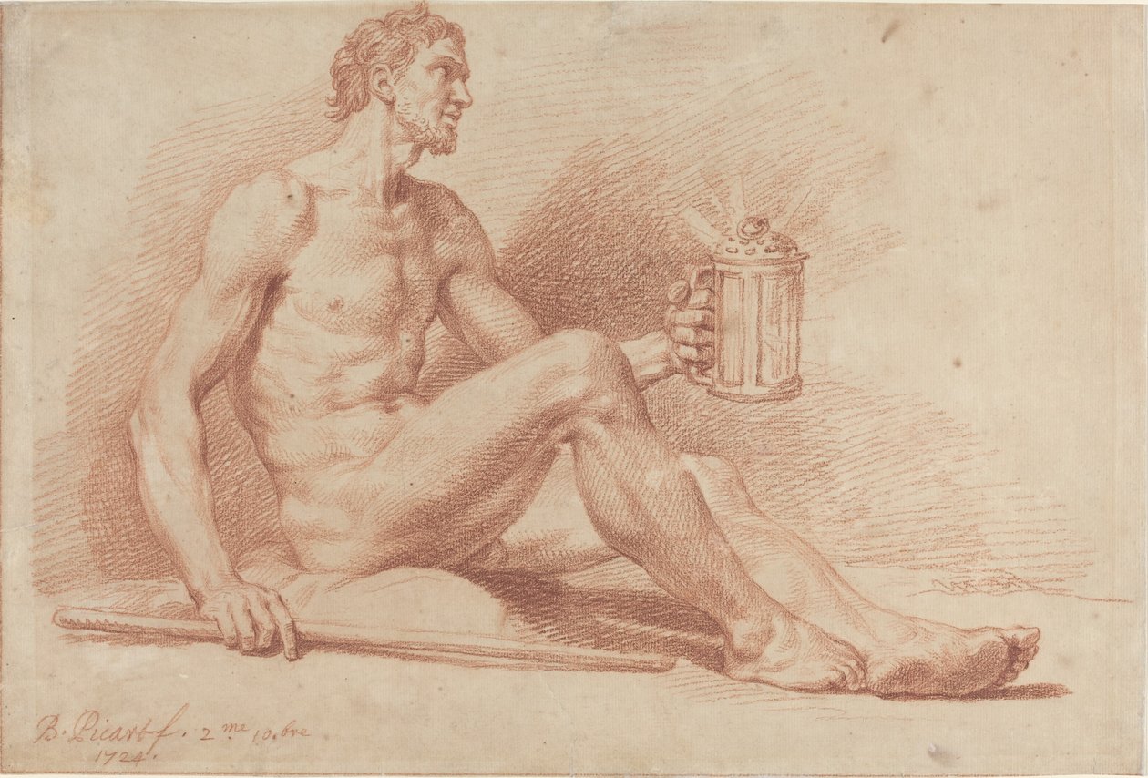Nu masculin avec une lampe (Diogène) - Bernard Picart