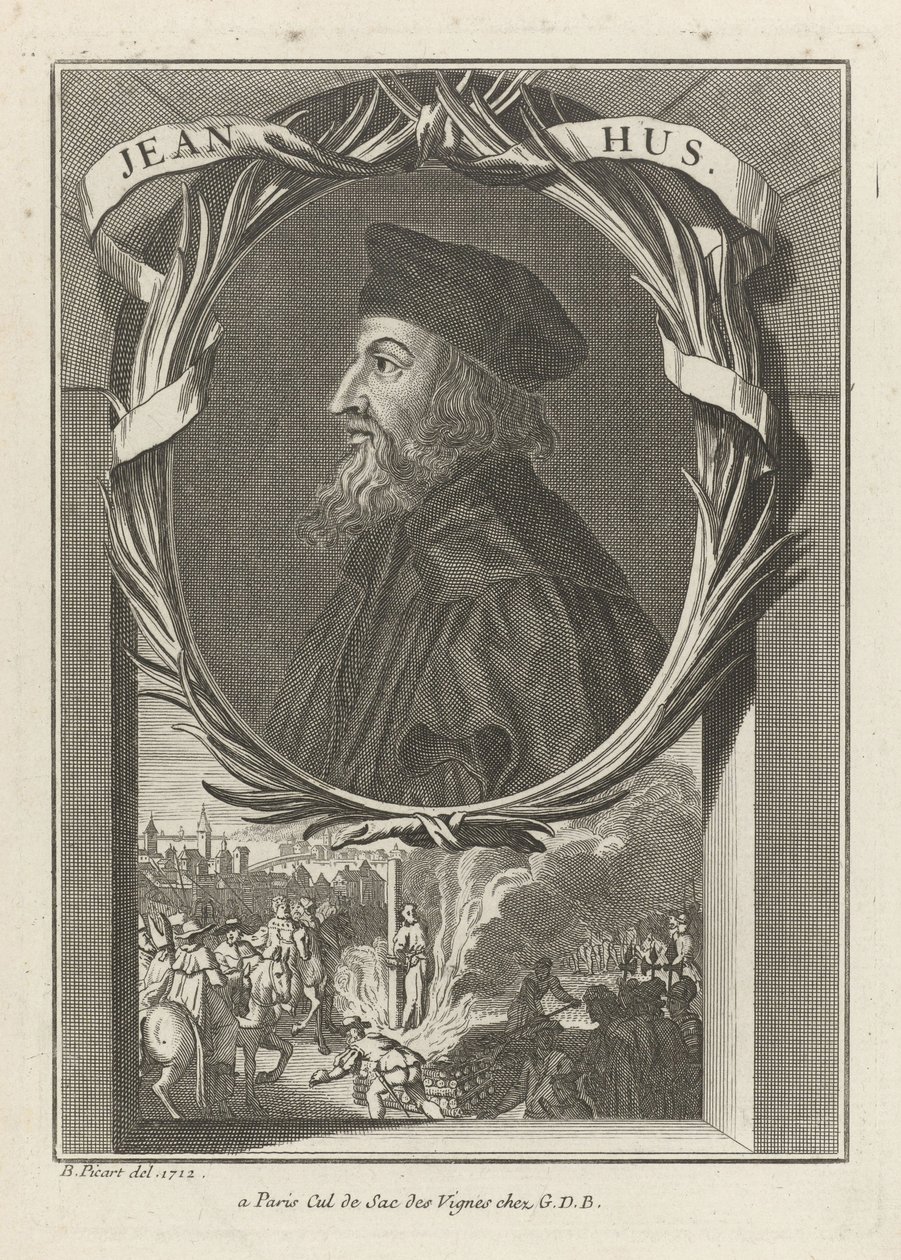 Portrait de John Hus - Bernard Picart
