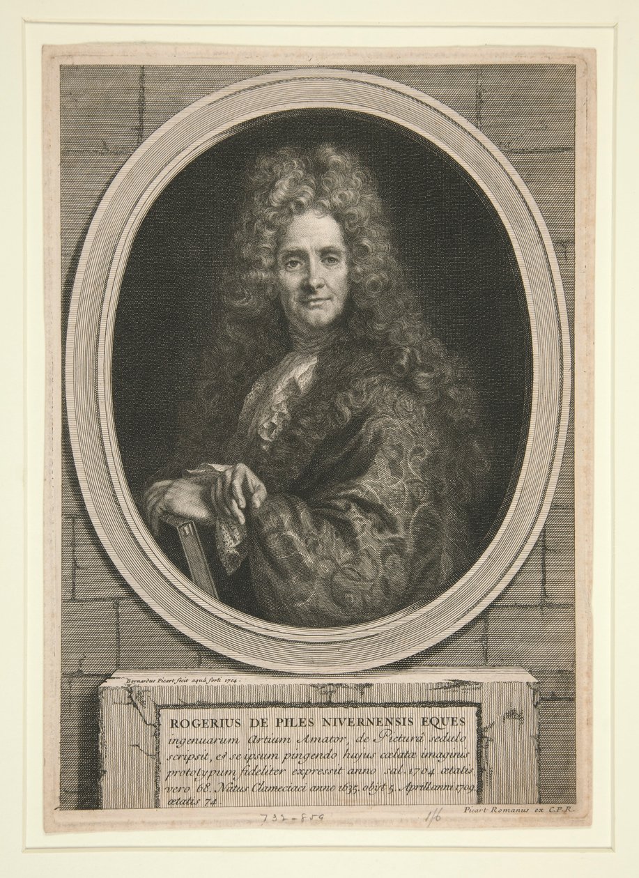 Sans titre (Portrait de Roger de Piles) - Bernard Picart