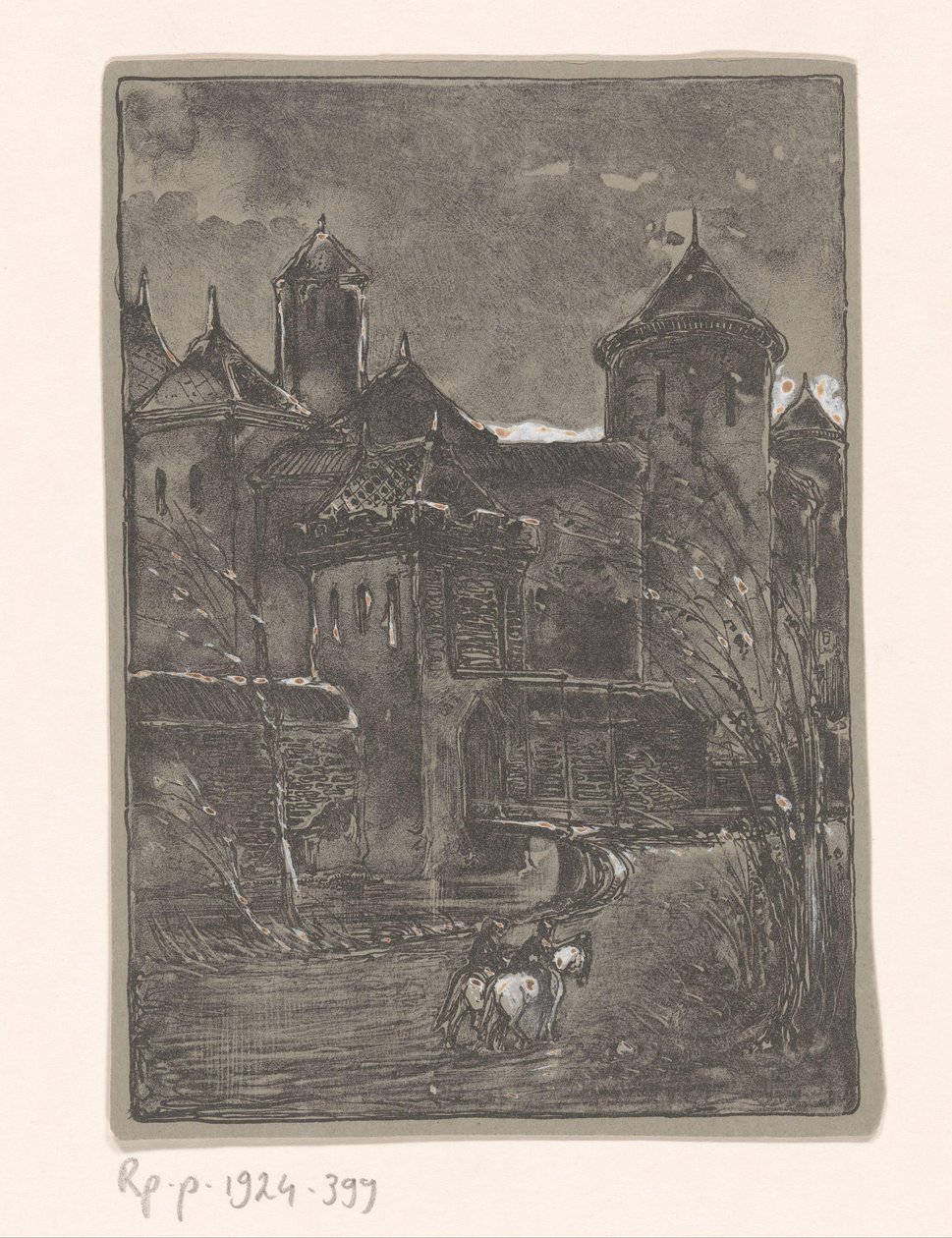 Château avec deux cavaliers - Bernard Willem Wierink
