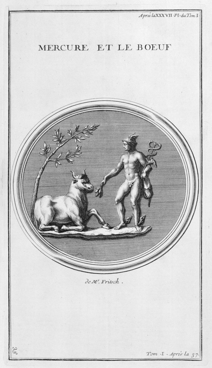 Mercure et le Bœuf, 1757 - Bernard de Montfaucon