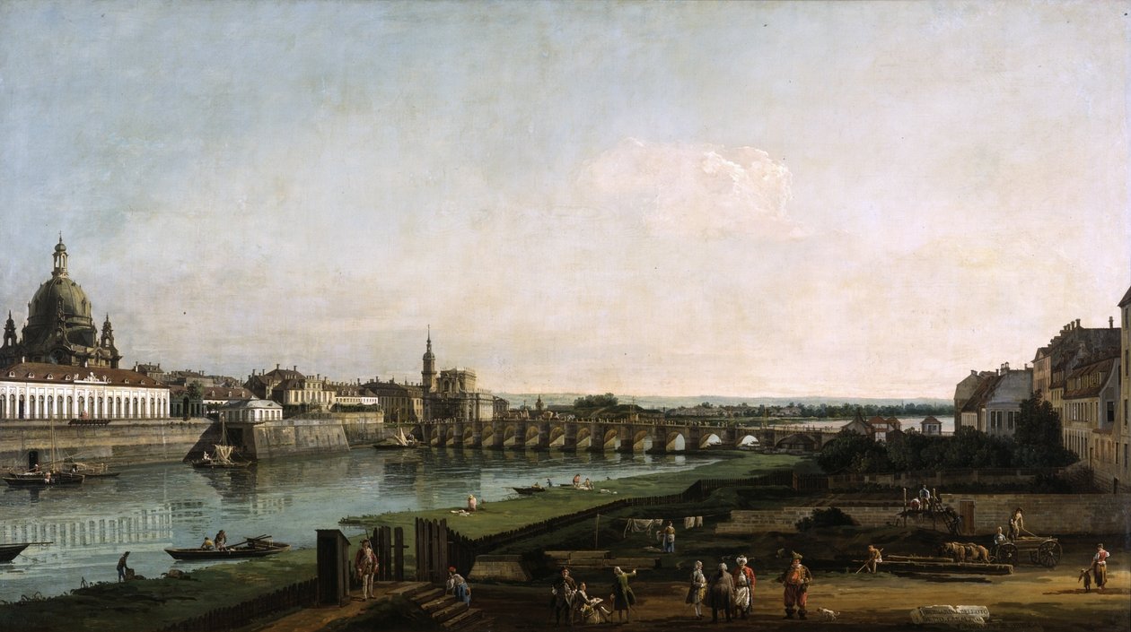 Dresde depuis la rive droite de l