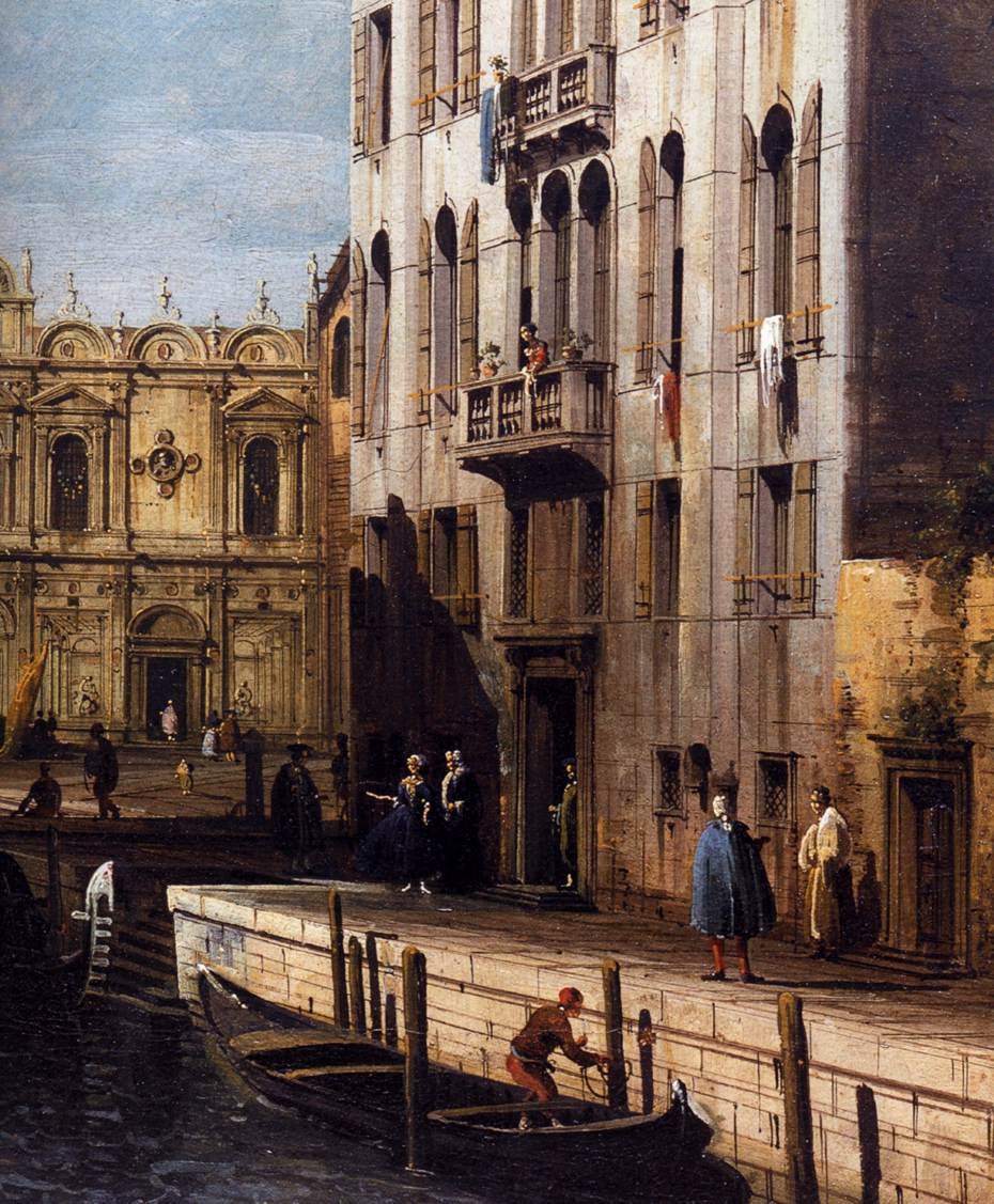 Rio dei Mendicanti avec la Scuola di San Marco (détail) - Bernardo Bellotto