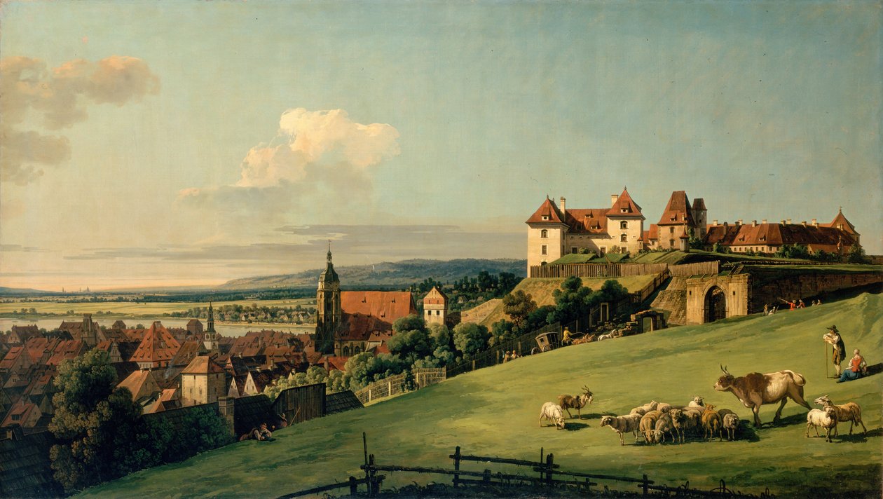 Vue de Pirna depuis le château de Sonnenstein - Bernardo Bellotto
