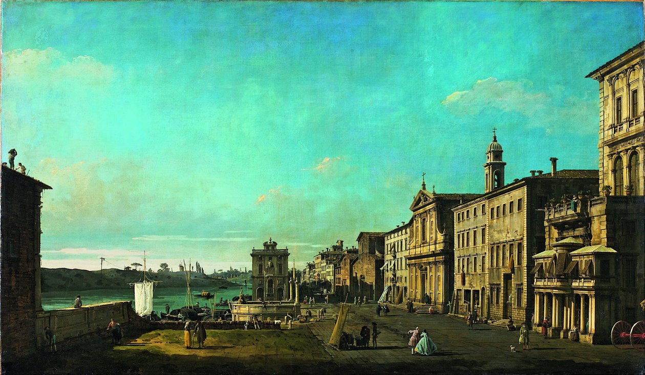 Vue de la Via di Ripetta à Rome - Bernardo Bellotto
