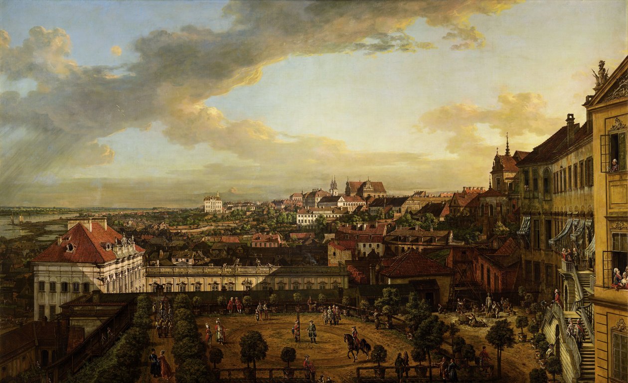 Vue de Varsovie depuis la terrasse du Château Royal - Bernardo Bellotto