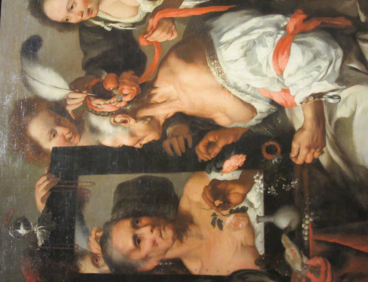 Allégorie de la caducité (Coquette Vecchio) - Bernardo Strozzi