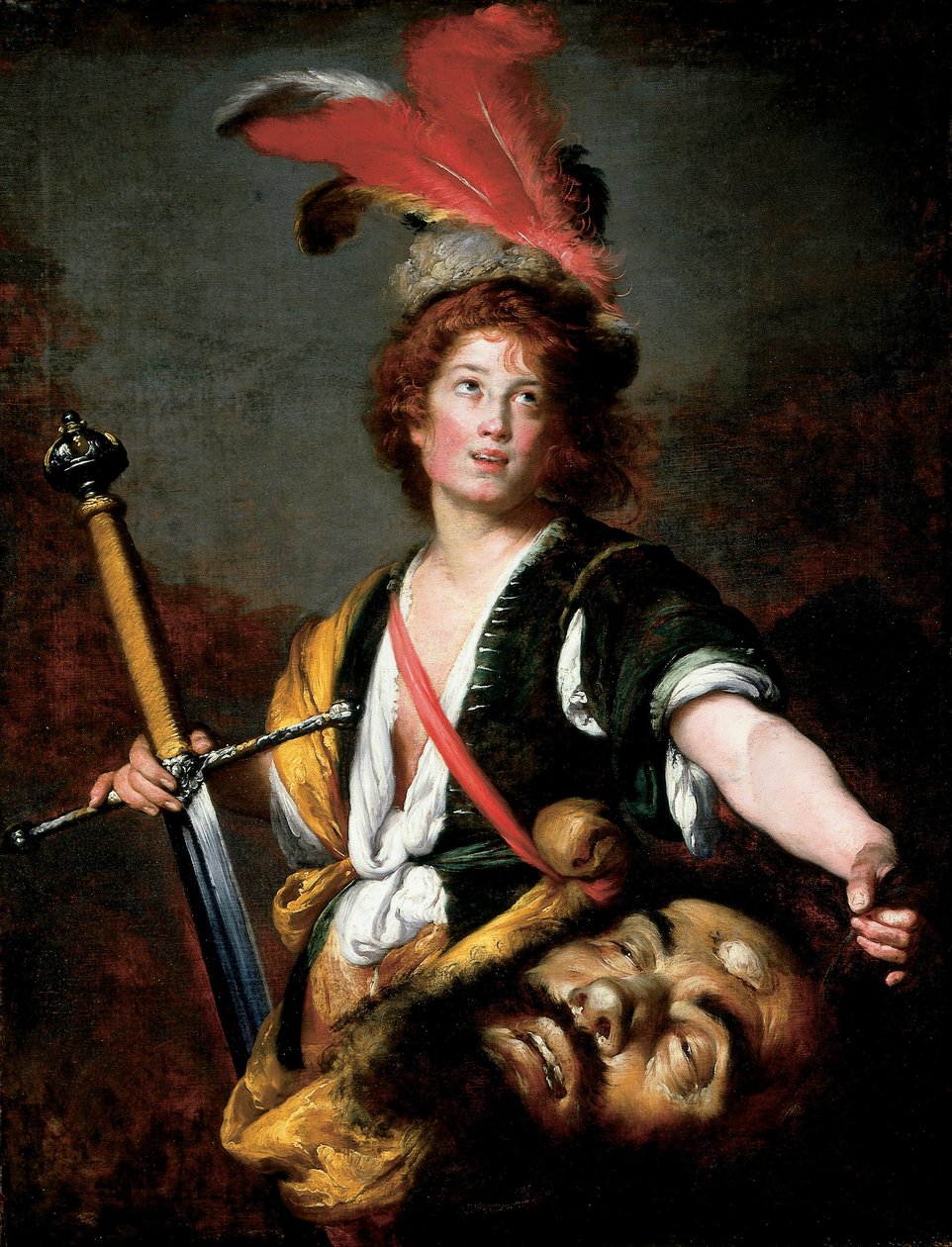 David avec la tête de Goliath - Bernardo Strozzi